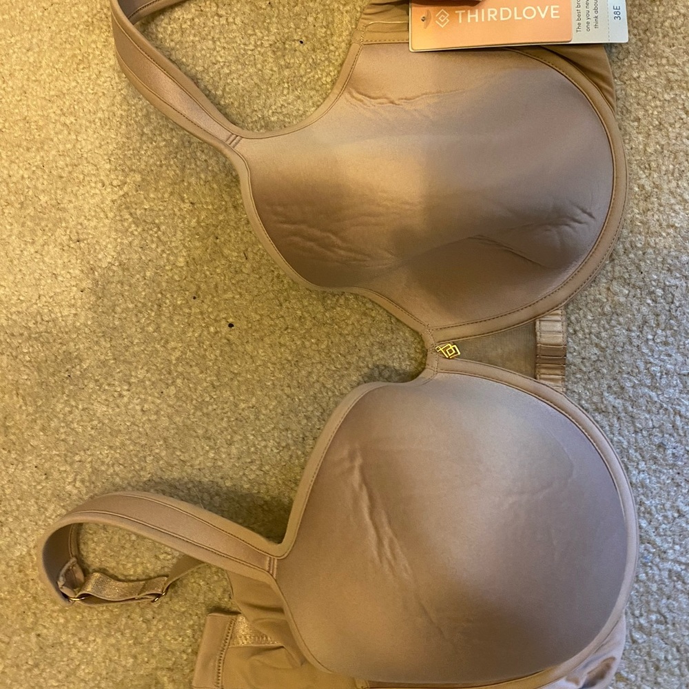 ThirdLove nude perfect coverage bra, 38E, NWT